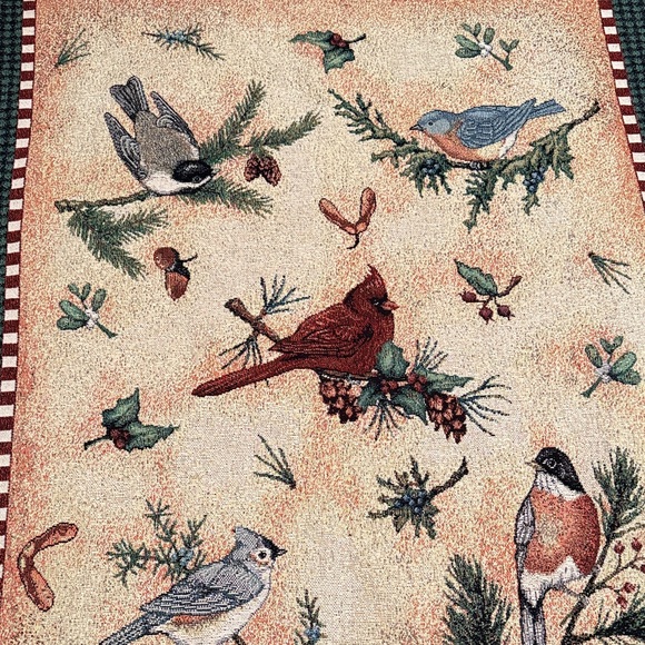 Bird-Themed tapestry throw - Picture 2 of 5